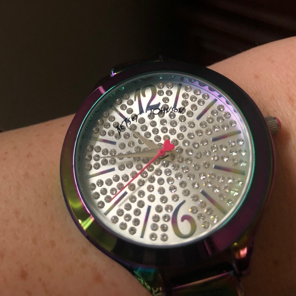 NWT Betsey Johnson holographic watch